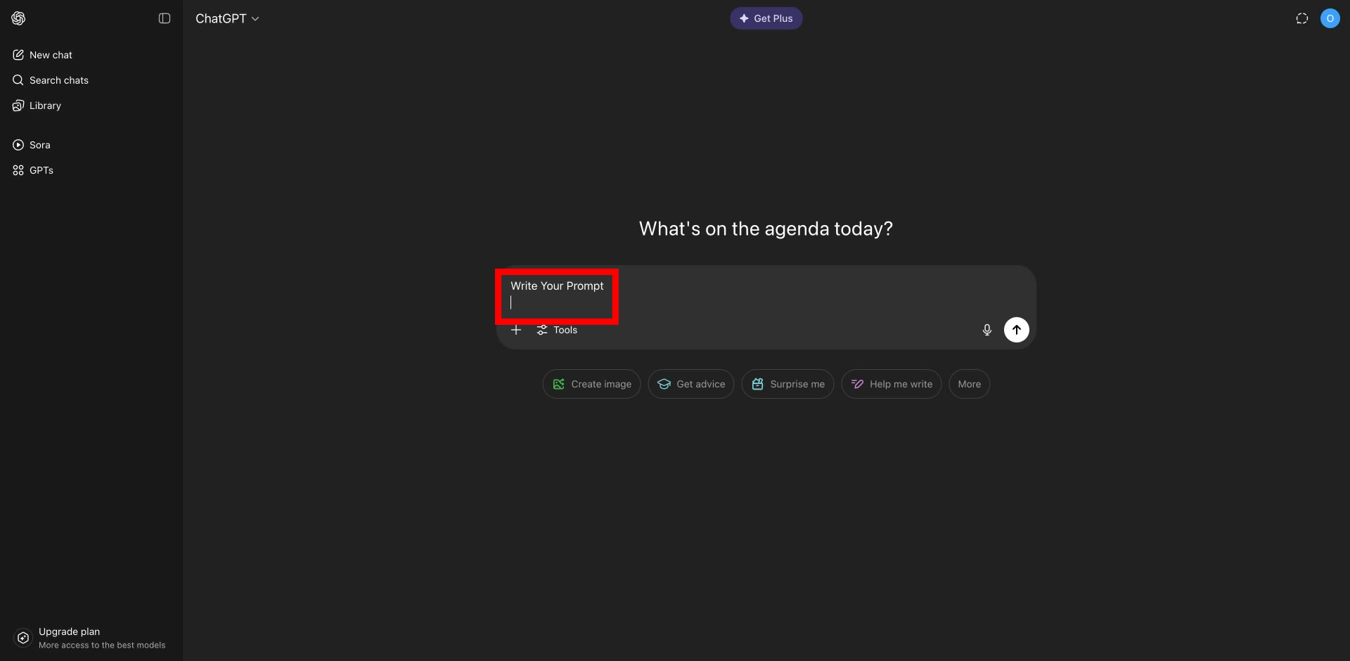 Screenshot of how to go the next line in ChatGPT step 2