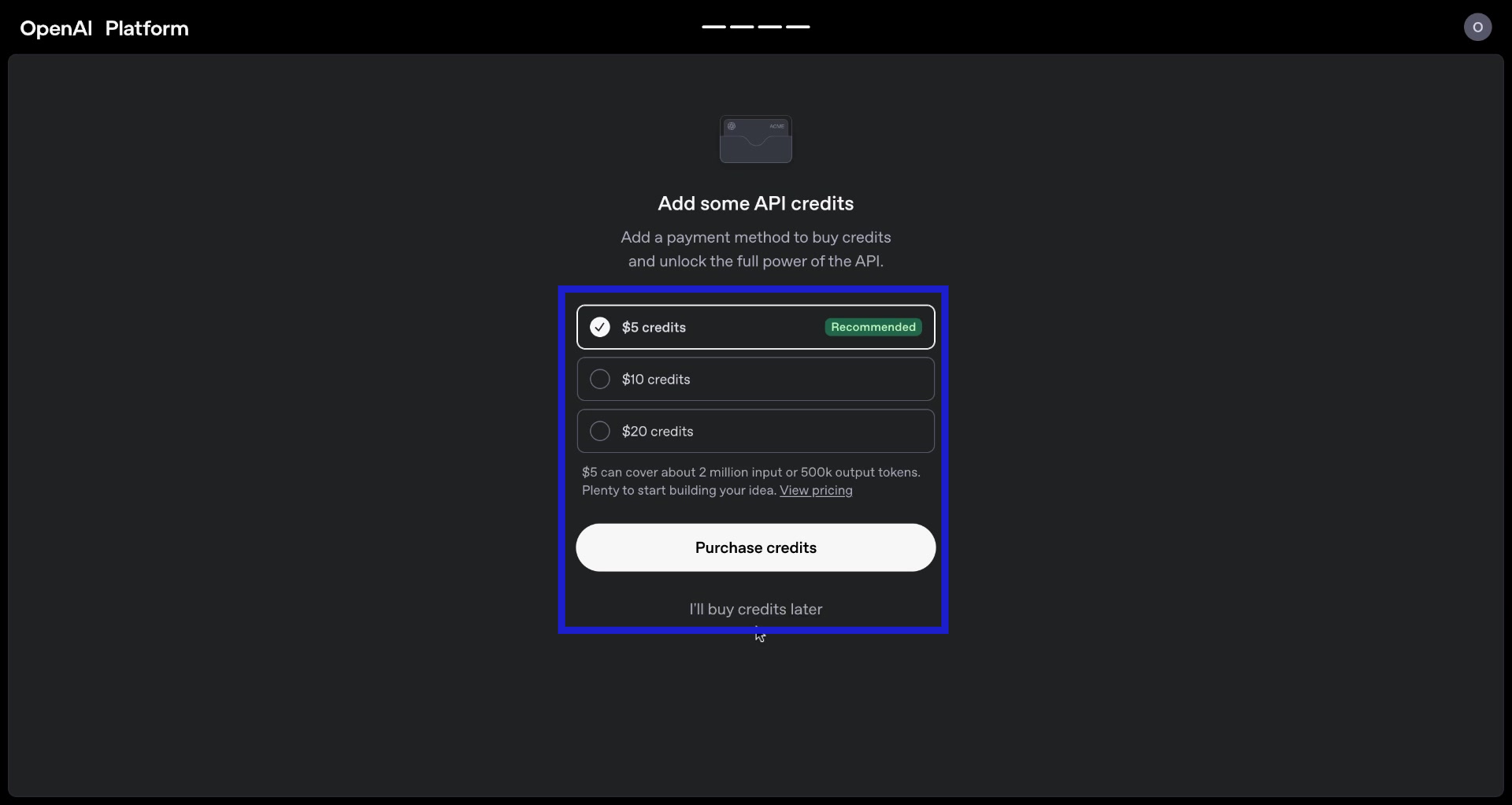 Screenshot of how to get ChatGPT API key step 6