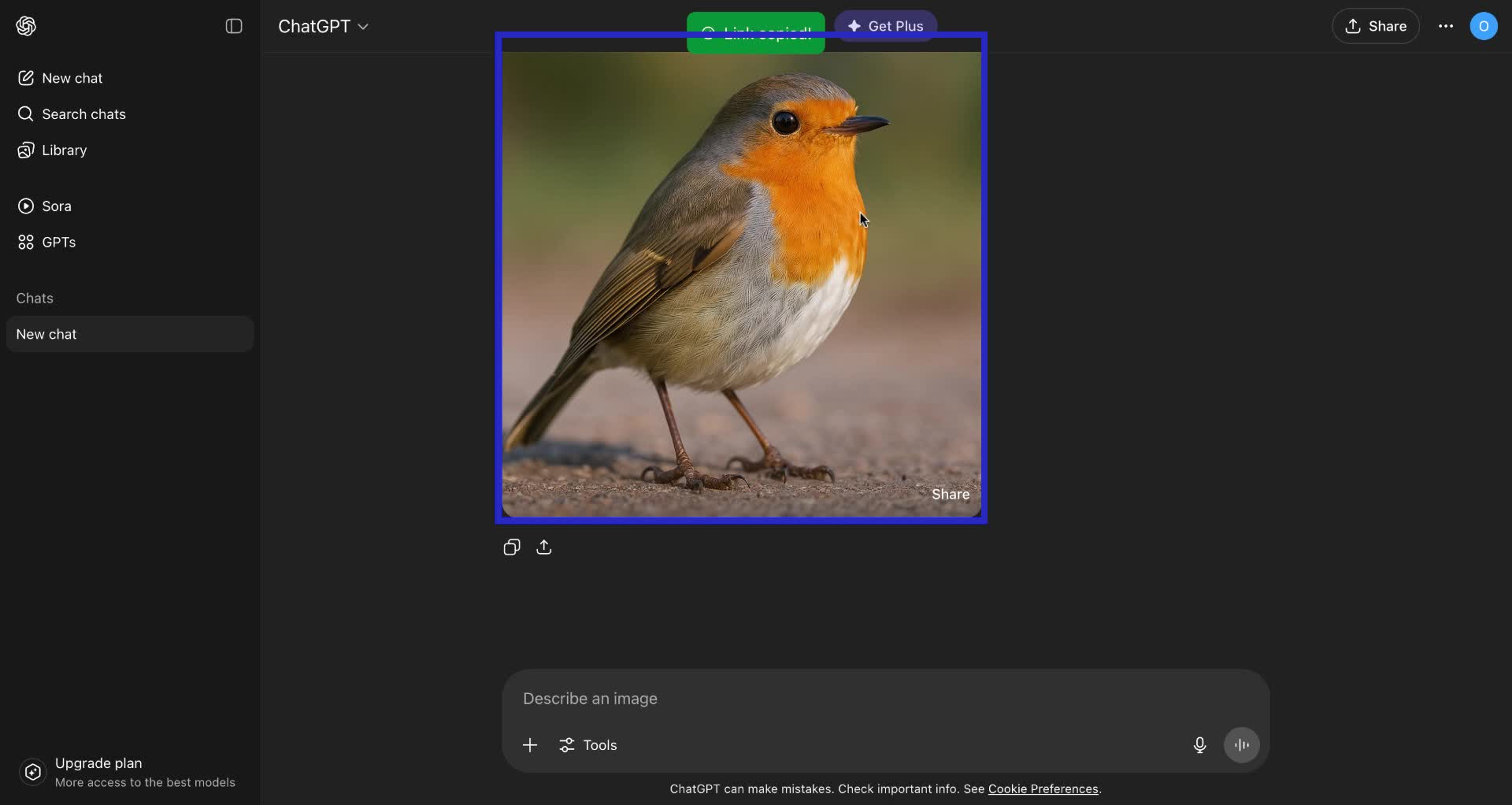 Screenshot of generating an image with ChatGPT step 6
