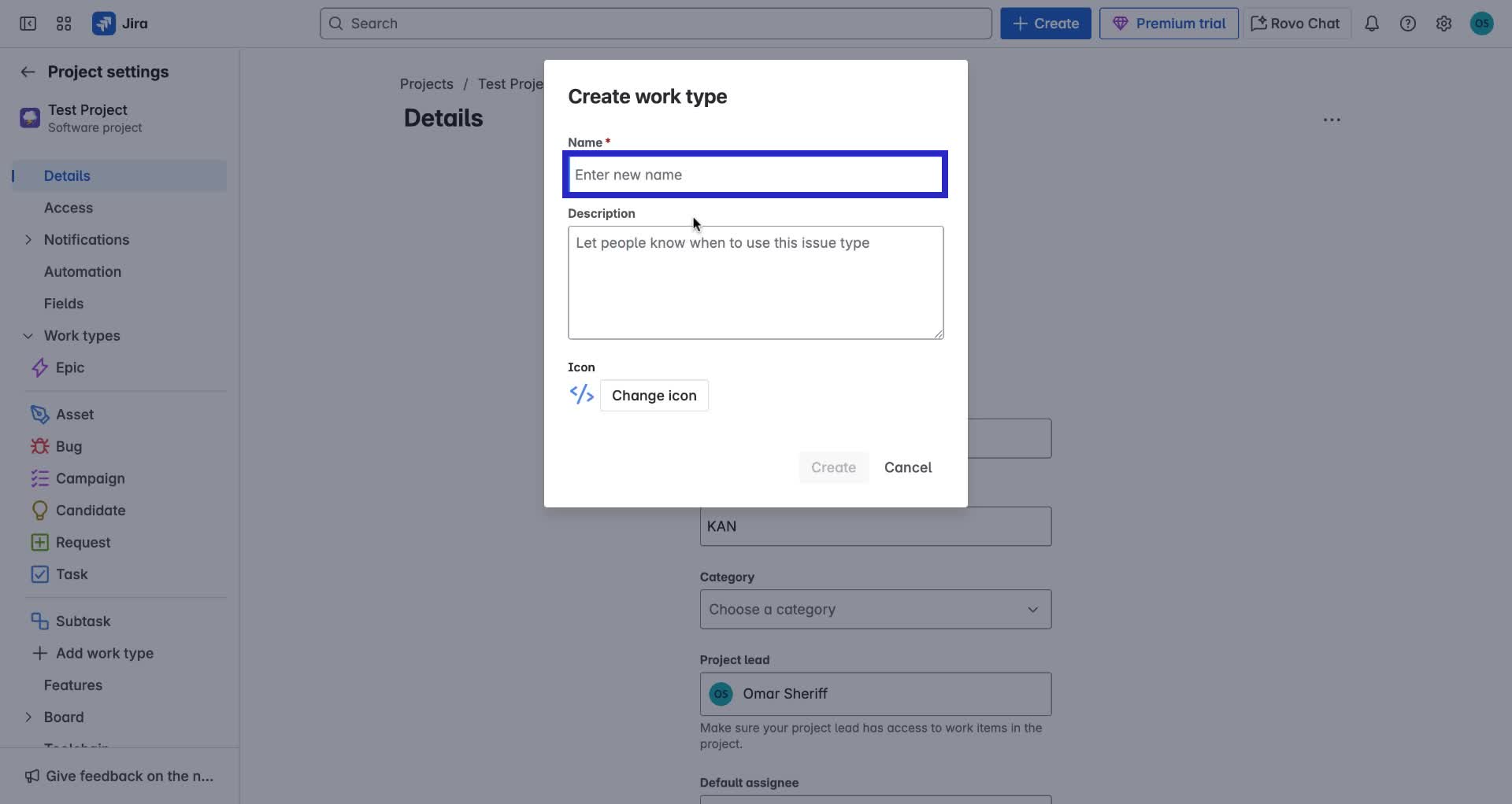 Screenshot of how to create Spike in Jira Step 7