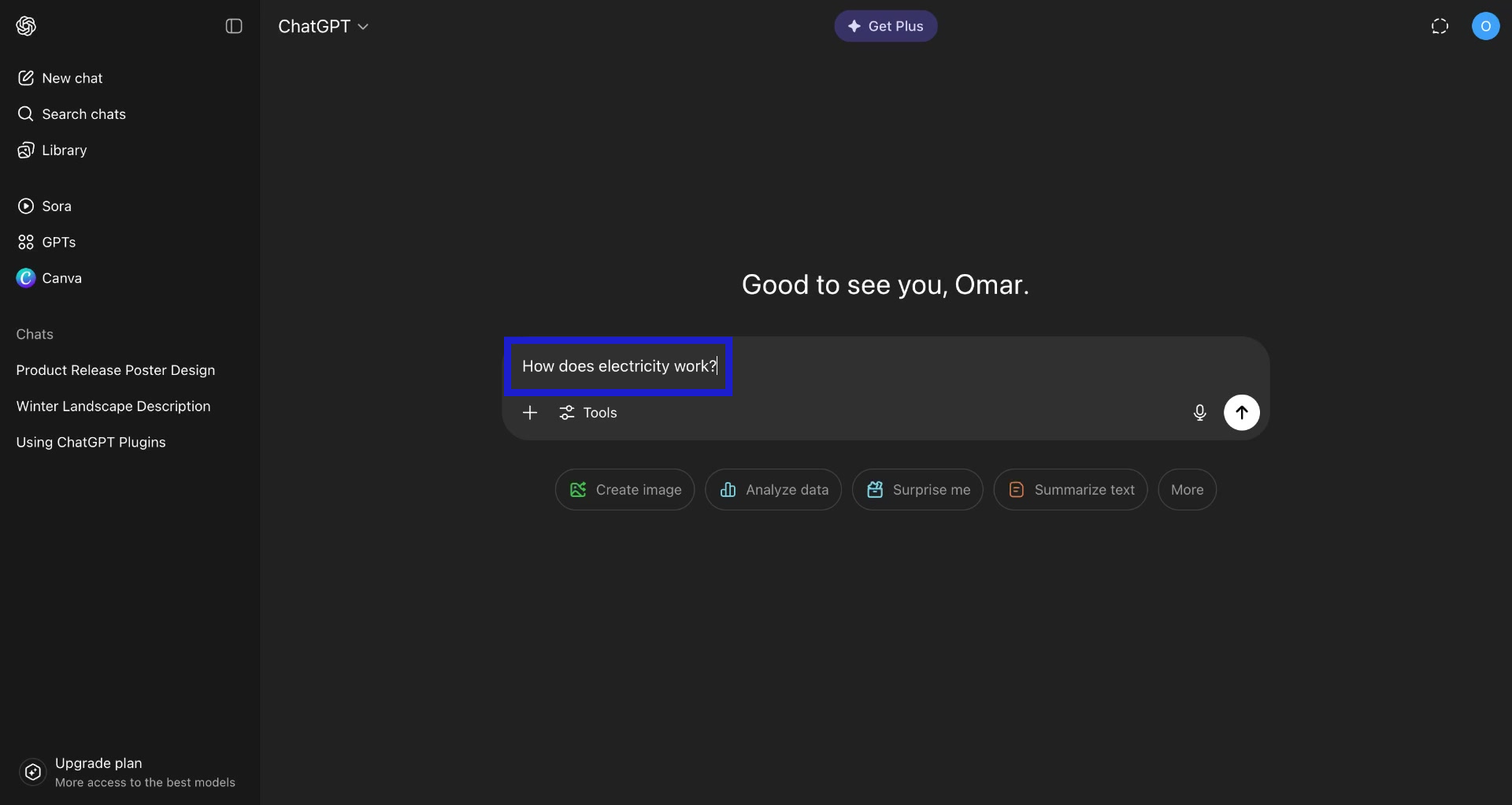 Screenshot of how to make ChatGPT sound more human step 1
