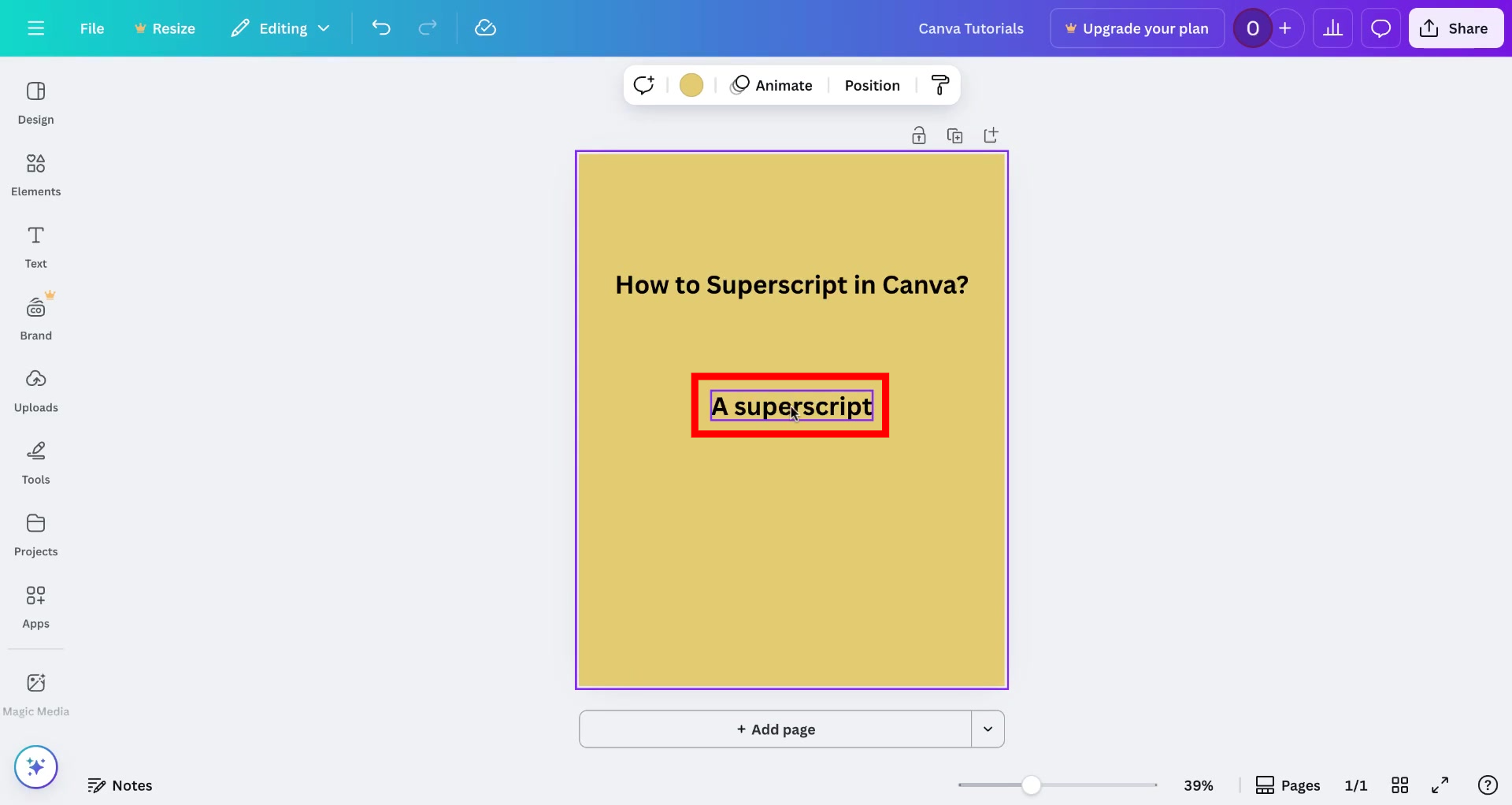 How to Superscript in Canva? - Canva Tutorials