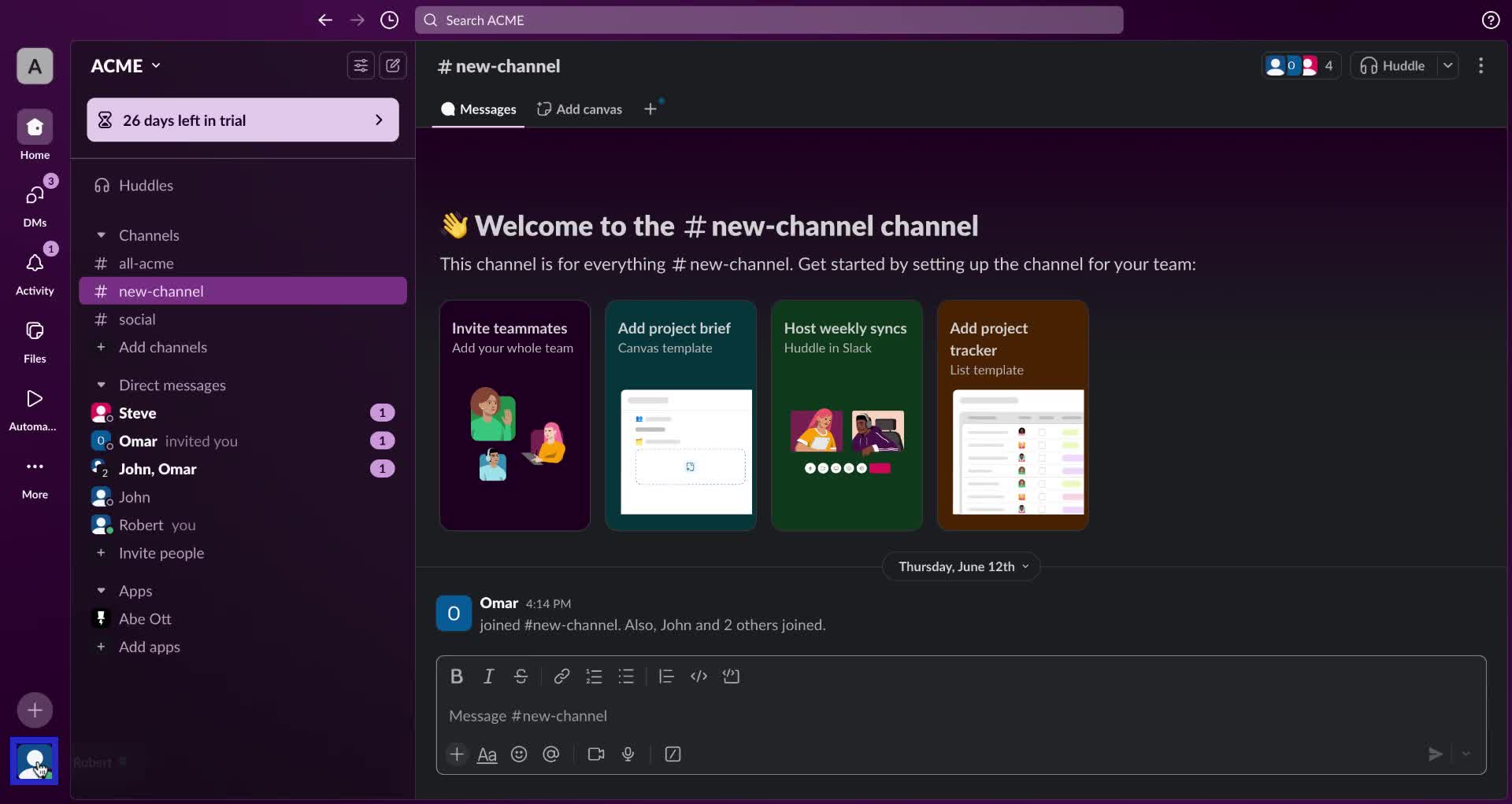 Screenshot of how to reset Slack password step 1