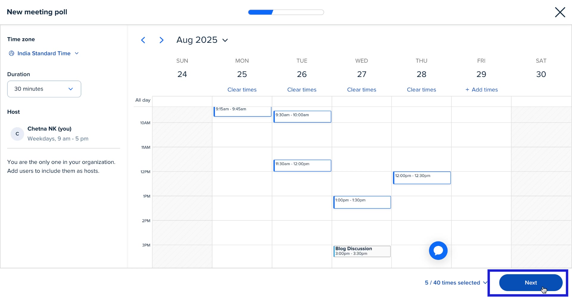 image of calendly poll - 5