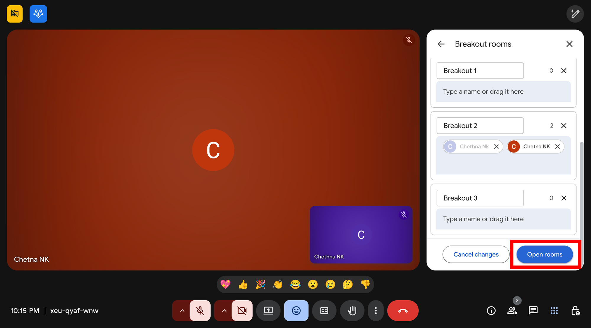 Image of google meet breakout rooms - 7