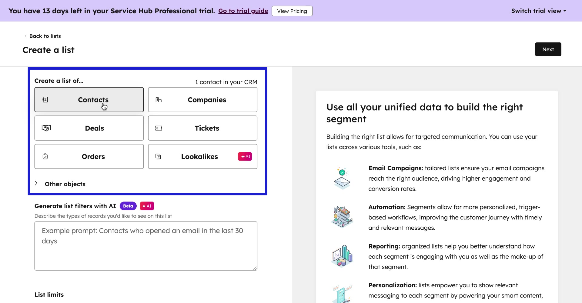 image of hubspot lists - 4