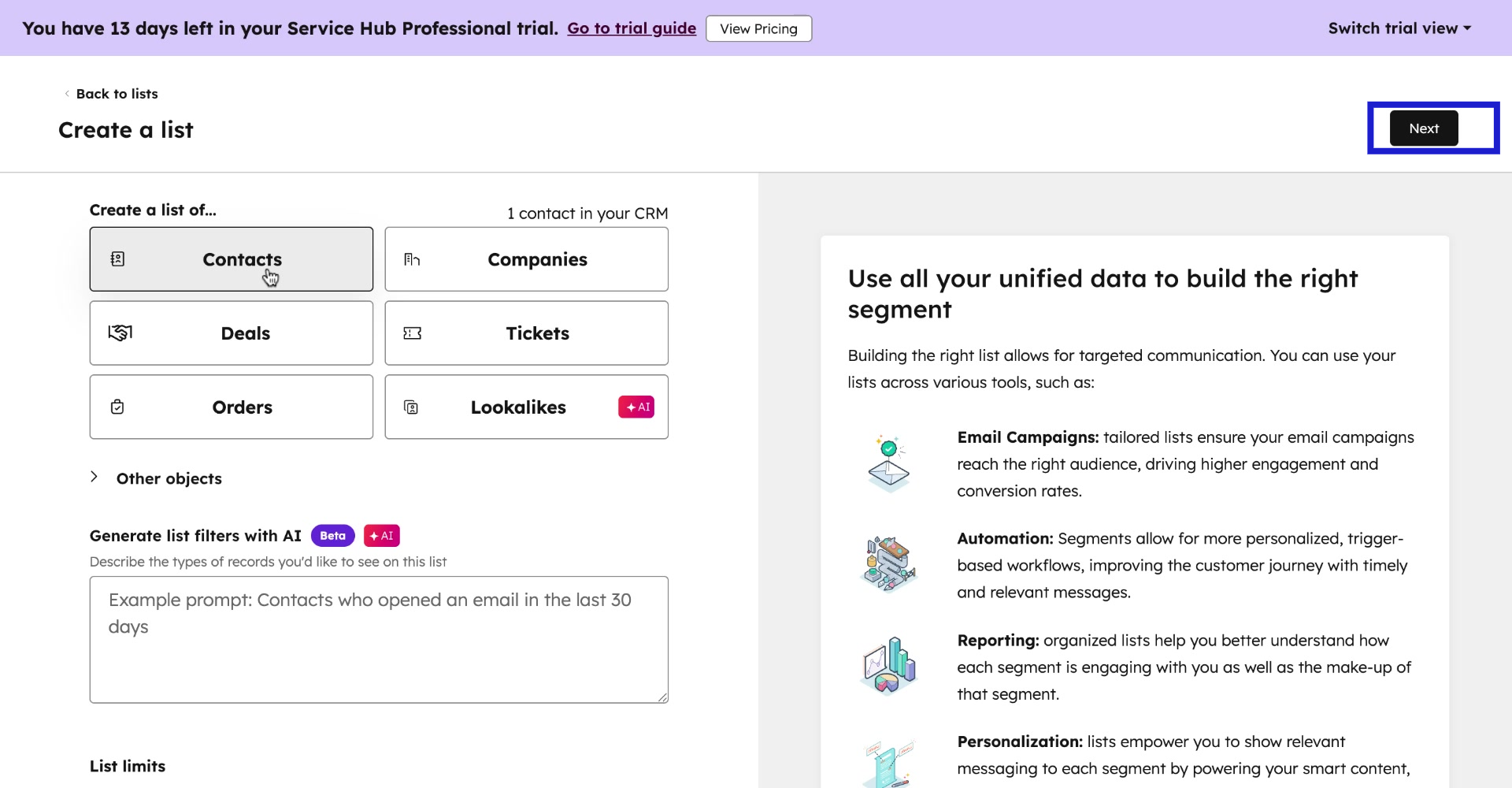 image of hubspot lists - 5