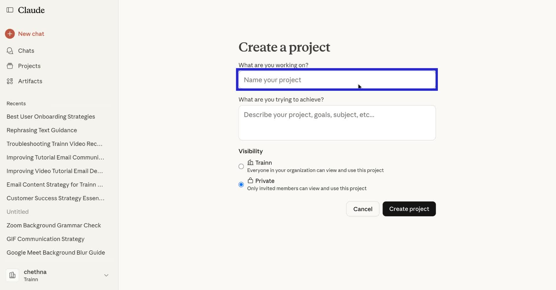 image of Claude projects - 3
