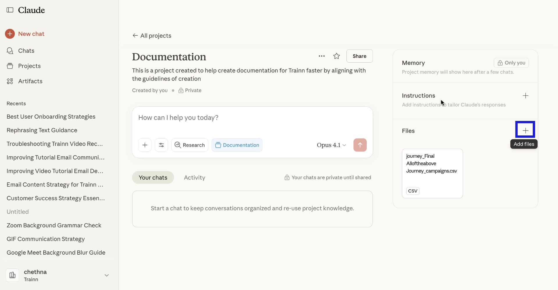 image of Claude projects - 7