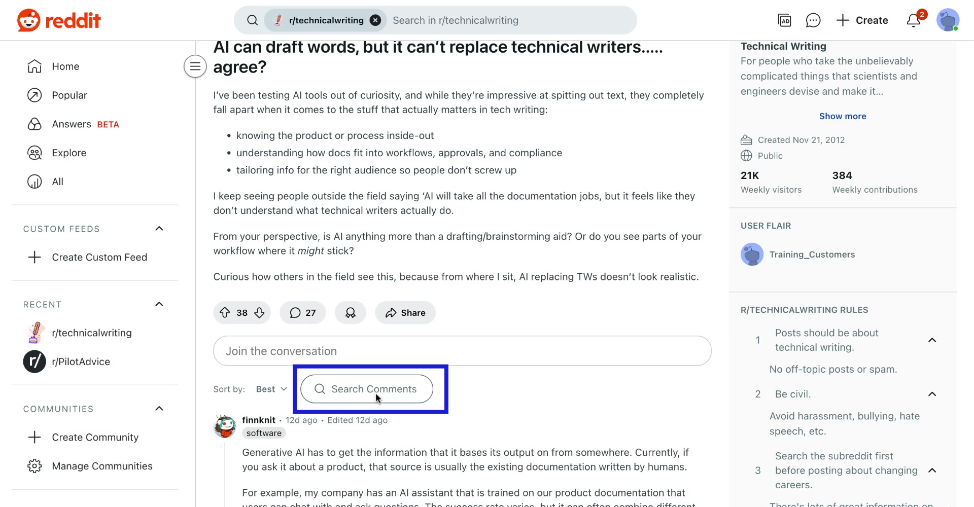 image of How to search reddit comments - 1
