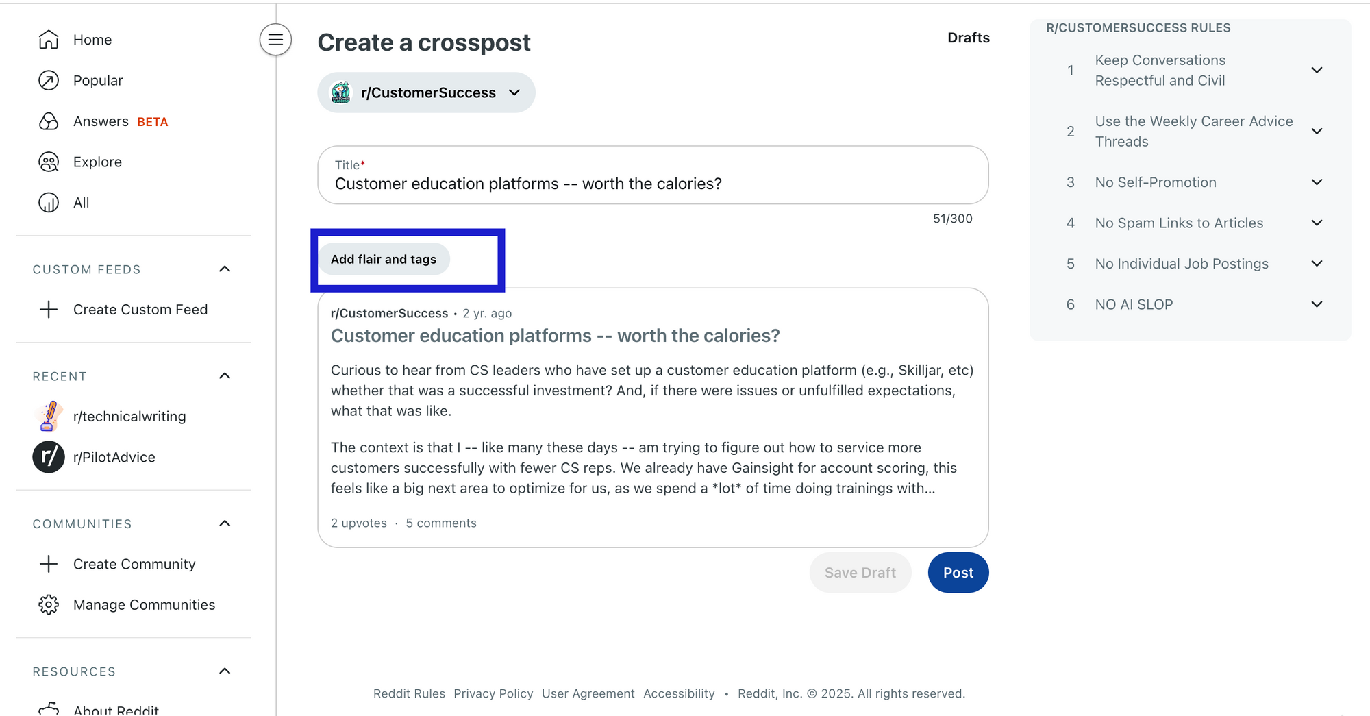 image of how to crosspost on reddit - 5