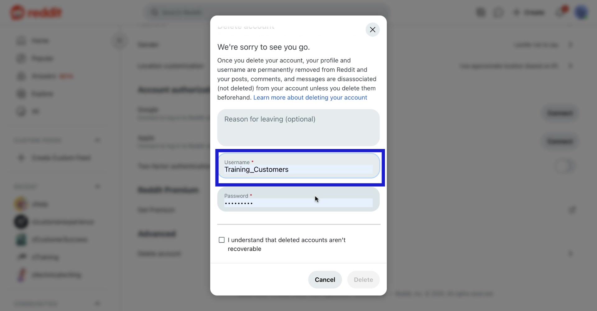 image of delete reddit account - 4