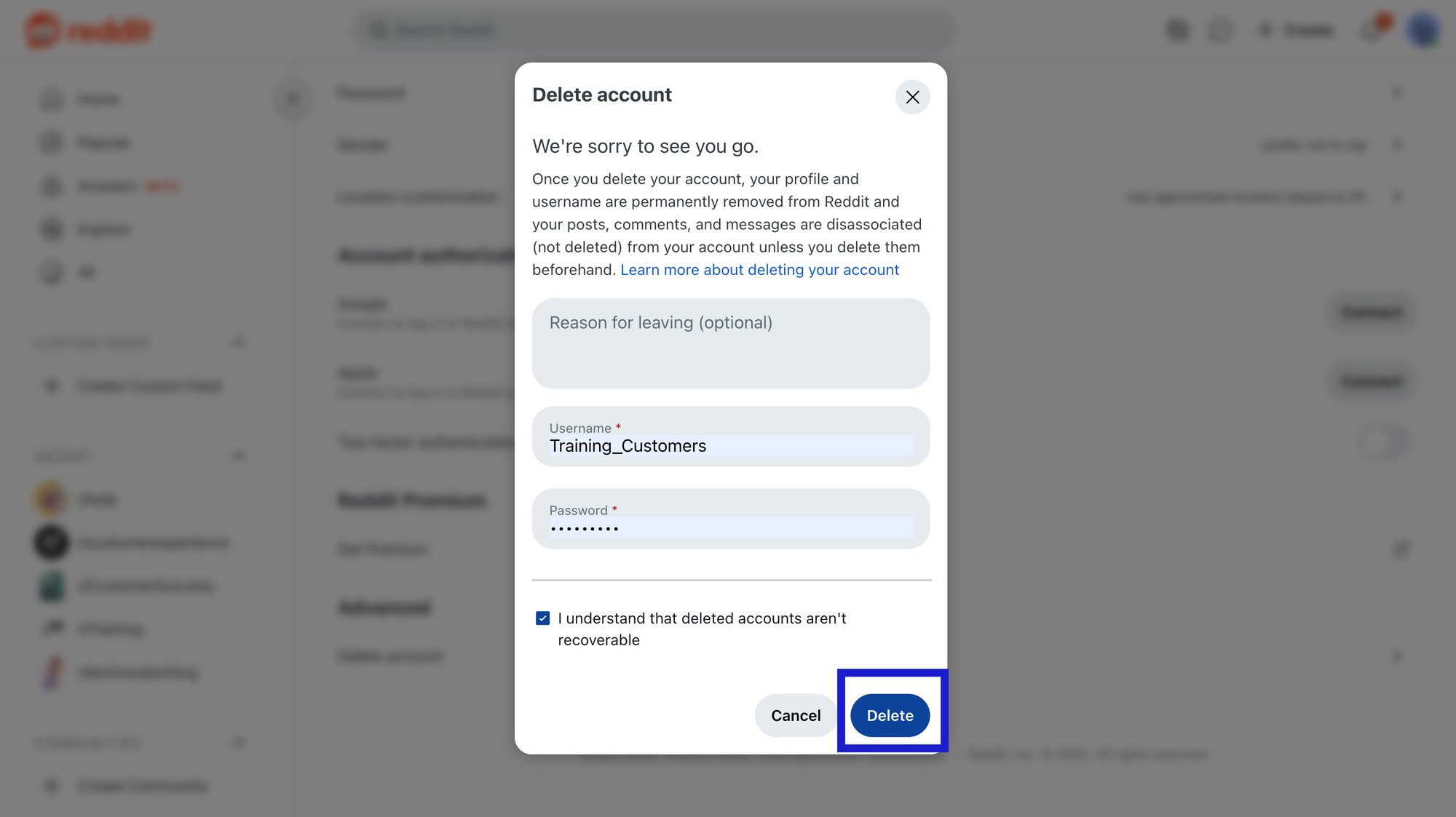 image of delete reddit account - 7