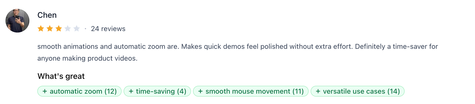 Image of Camtasia alternative - Screen studio's Producthunt user review