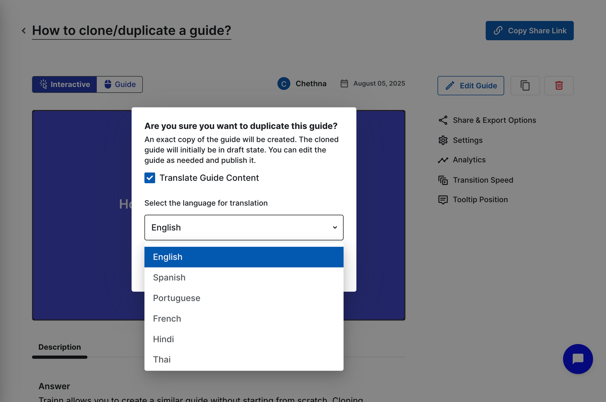 Image showing different global languages for step-by-step guide