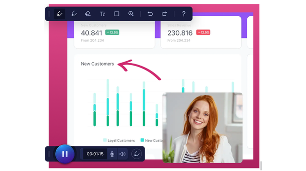 Illustration of Screenpal screen recorder with cloud storage